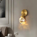 Modern gold crystal led wall sconce for bedroom luxury decor