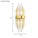 Modern gold crystal led wall sconce living room cascading light