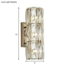 Modern gold crystal linear wall light dining room sconce