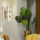Modern gold crystal linear wall light dining room sconce