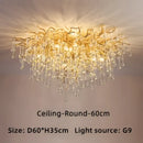 Modern gold crystal luxury ceiling chandelier for dining room