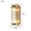Modern gold crystal luxury wall lamp bedroom sconce