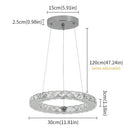 Modern gold crystal möbius strip pendant chandelier dining room