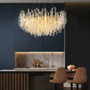 Modern gold crystal money tree chandelier living room light