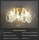 Modern gold crystal money tree chandelier living room light