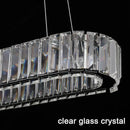 Modern gold crystal oval led chandelier for living room