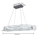 Modern gold crystal oval led chandelier for living room