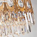 DecorBites™ Modern Gold Crystal Rod Island Pendant Light - 10 Heads, Oval Suspension Design