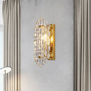 DecorBites™ Modern Gold Wall Lamp with Crystal Panel Shade - Elegant Hallway Sconce