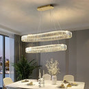 Modern gold crystal pendant chandelier for dining room