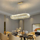 Modern gold crystal pendant chandelier for dining room