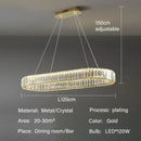 Modern gold crystal pendant chandelier for dining room
