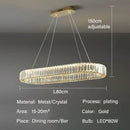 Modern gold crystal pendant chandelier for dining room