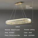 Modern gold crystal pendant chandelier for dining room