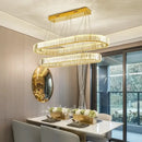 Modern gold crystal pendant chandelier for dining room