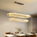 Modern gold crystal pendant chandelier for dining room