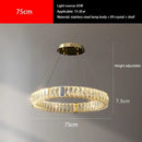 Modern gold crystal pendant chandelier led dining room light