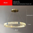 Modern gold crystal pendant chandelier led dining room light