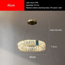 Modern gold crystal pendant chandelier led dining room light