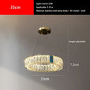 Modern gold crystal pendant chandelier led dining room light