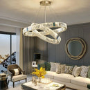 Modern gold crystal pendant chandelier led dining room light