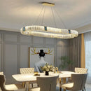 Modern gold crystal pendant chandelier led dining room light