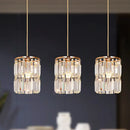 Modern gold crystal pendant light dining room chandelier