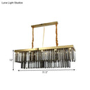 Modern gold crystal pendant light – dining room chandelier