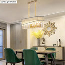 Modern gold crystal pendant light fixture – dining room chandelier