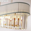 Modern gold crystal pendant light fixture – dining room chandelier