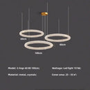 Modern gold crystal pendant lights – luxury dining room chandelier