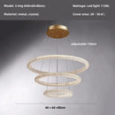 Modern gold crystal pendant lights – luxury dining room chandelier