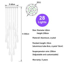 Modern gold crystal raindrop pendant lights – foyer chandelier