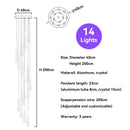 Modern gold crystal raindrop pendant lights – foyer chandelier