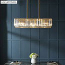 Modern gold crystal rectangle light fixture dining room modern style