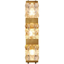 Modern gold crystal rectangle wall lamp bedroom luxury lighting