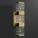 Modern gold crystal rectangle wall lamp bedroom luxury lighting