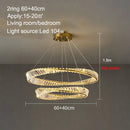 Modern gold crystal ring ceiling lamp for living room