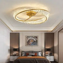 Modern gold crystal ring ceiling lamp for living room