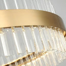 Modern gold crystal ring chandelier dining room pendant light
