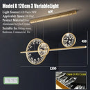 Modern gold crystal ring chandelier living room pendant light