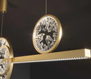 Modern gold crystal ring chandelier living room pendant light