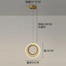 Modern gold crystal ring led chandelier kitchen hanging lamp