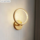 Modern gold crystal ring wall lamp bedroom 110v-120v