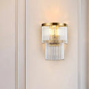 Modern gold crystal rod tiered wall lamp dining room lighting