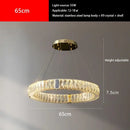 Modern gold crystal round ceiling chandelier for dining room