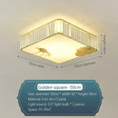 Modern gold crystal round ceiling light bedroom lotus decor