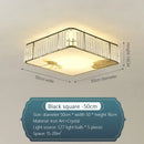 Modern gold crystal round ceiling light bedroom lotus decor