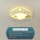 Modern gold crystal round ceiling light bedroom lotus decor