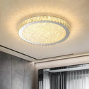 Modern gold crystal round led ceiling light living room